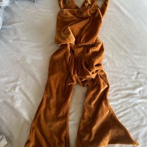 Velvet overalls